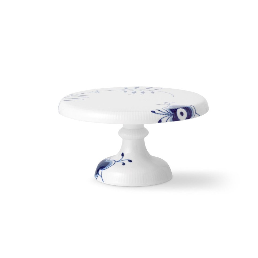 Royal Copenhagen Blå Mega riflet fad på fod - 23 cm. - Bahne